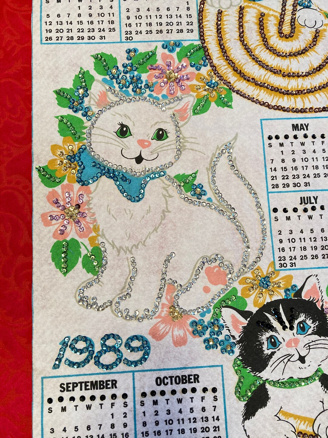 Sequin Calendar From 1989 Dates Repeat in 2023 Etsy