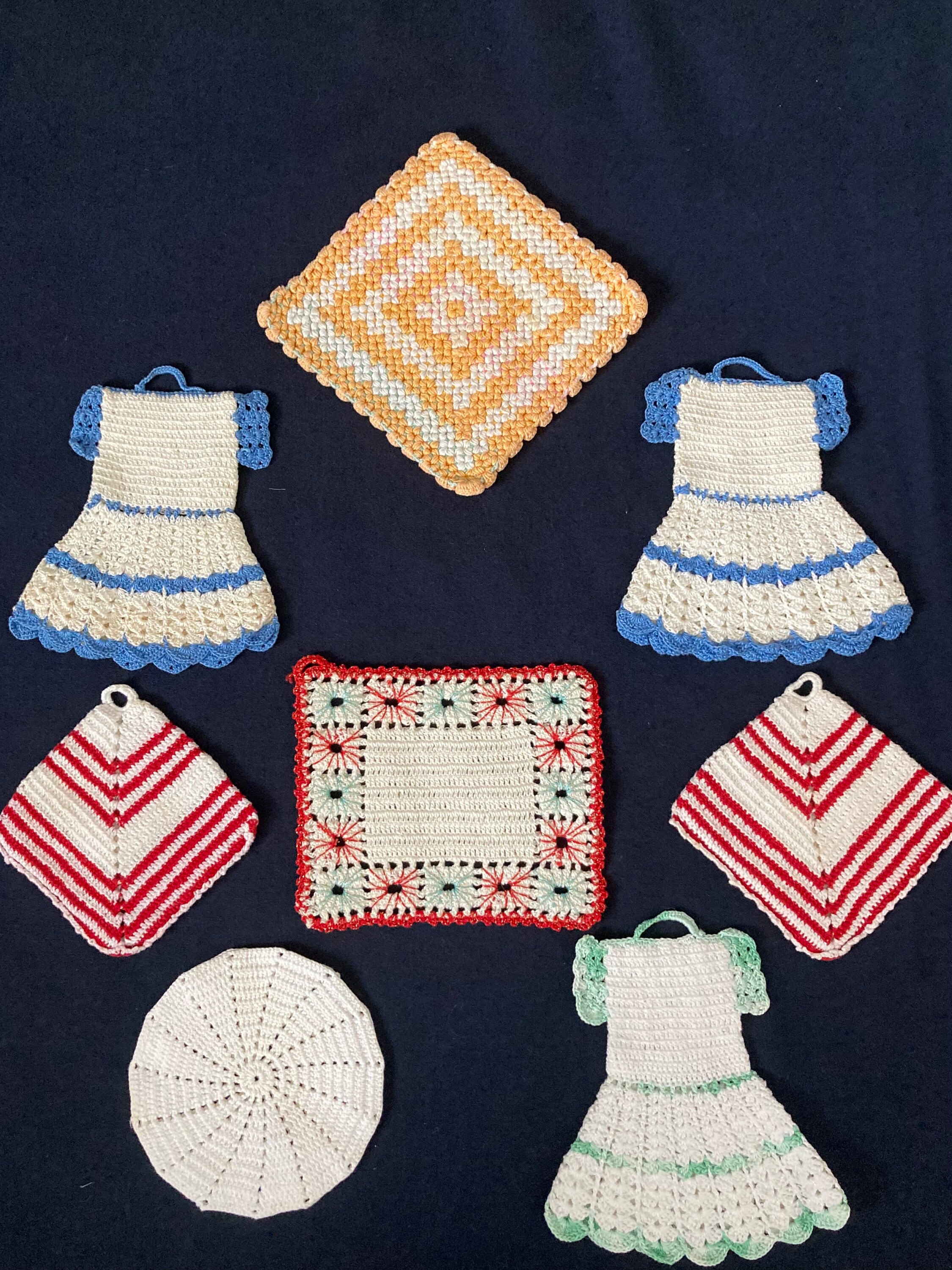 Potholders HandCrocheted all 8 for the price Etsy