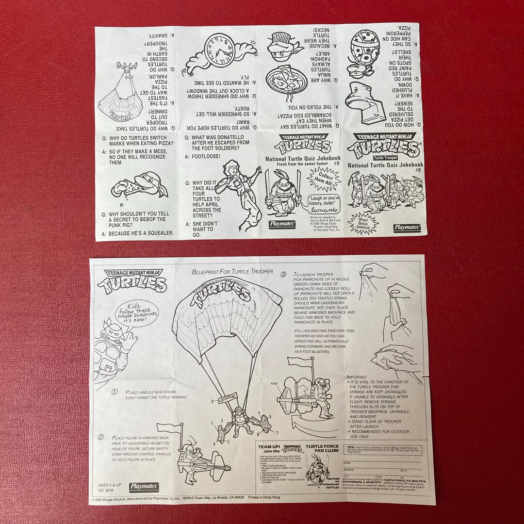 Teenage Mutant Ninja Turtles (both Booklets for the Price!) - Etsy