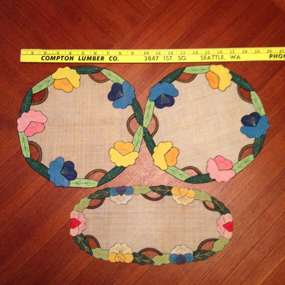 Doilies Dresser Scarf Sets 13 Handmade Pieces For The Price Etsy