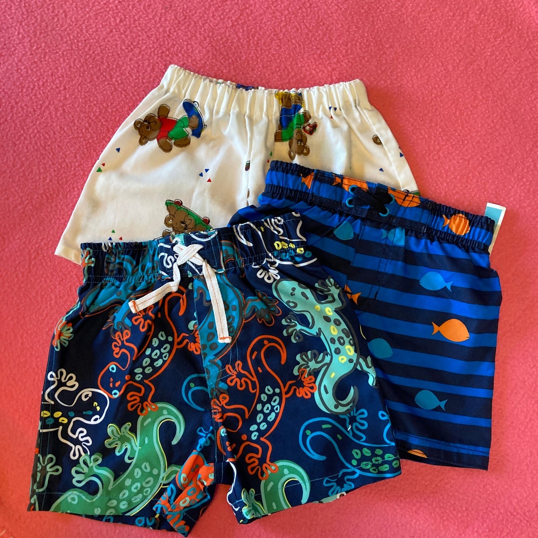 Infant Swim Shorts, 12 Month all 3 Pair for the Price Etsy