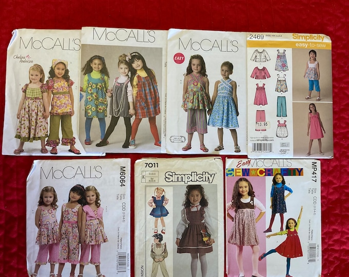 Kids Store Pattern Sewing Patterns for Children, Girl’s Patterns (all 7 Unused/uncut ...
