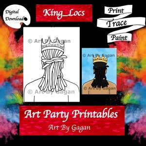 King_Locs/Digitaler Download/DIY Paint Party druckbar/Vorgezeichnet/Leinwand/Malen für Erwachsene/Malen & Malen/Malen/Malen/Malseite/Schablone