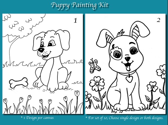 Meanplan 12 Pcs Pre Drawn Canvas For Painting 4 X 4 Inch Pre Drawn