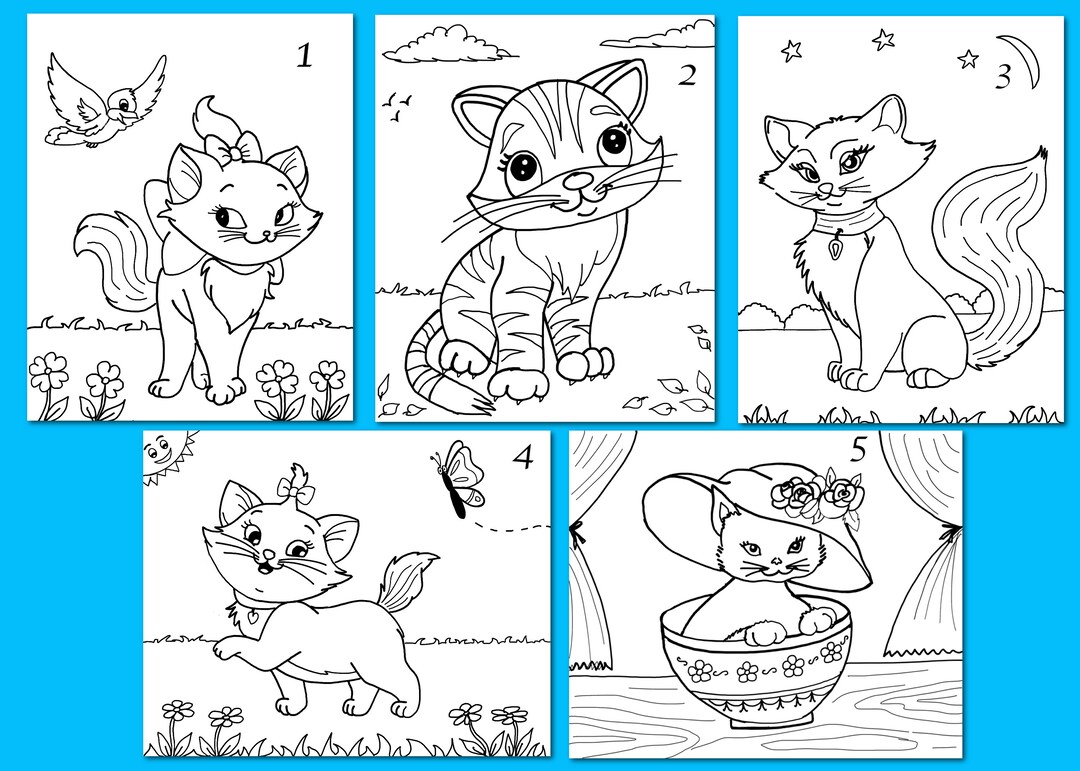 DIY Painting Kit,cat Paint Party Set,pre-drawn Canvas for Kid,paint ...