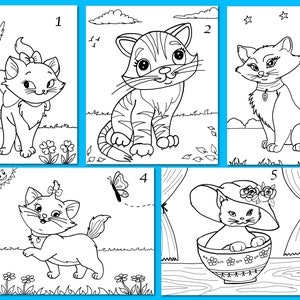 DIY Painting Kit,Cat paint party set,Pre-drawn canvas for kid,Paint/color your own canvas,Art paint party favor,Birthday return gift