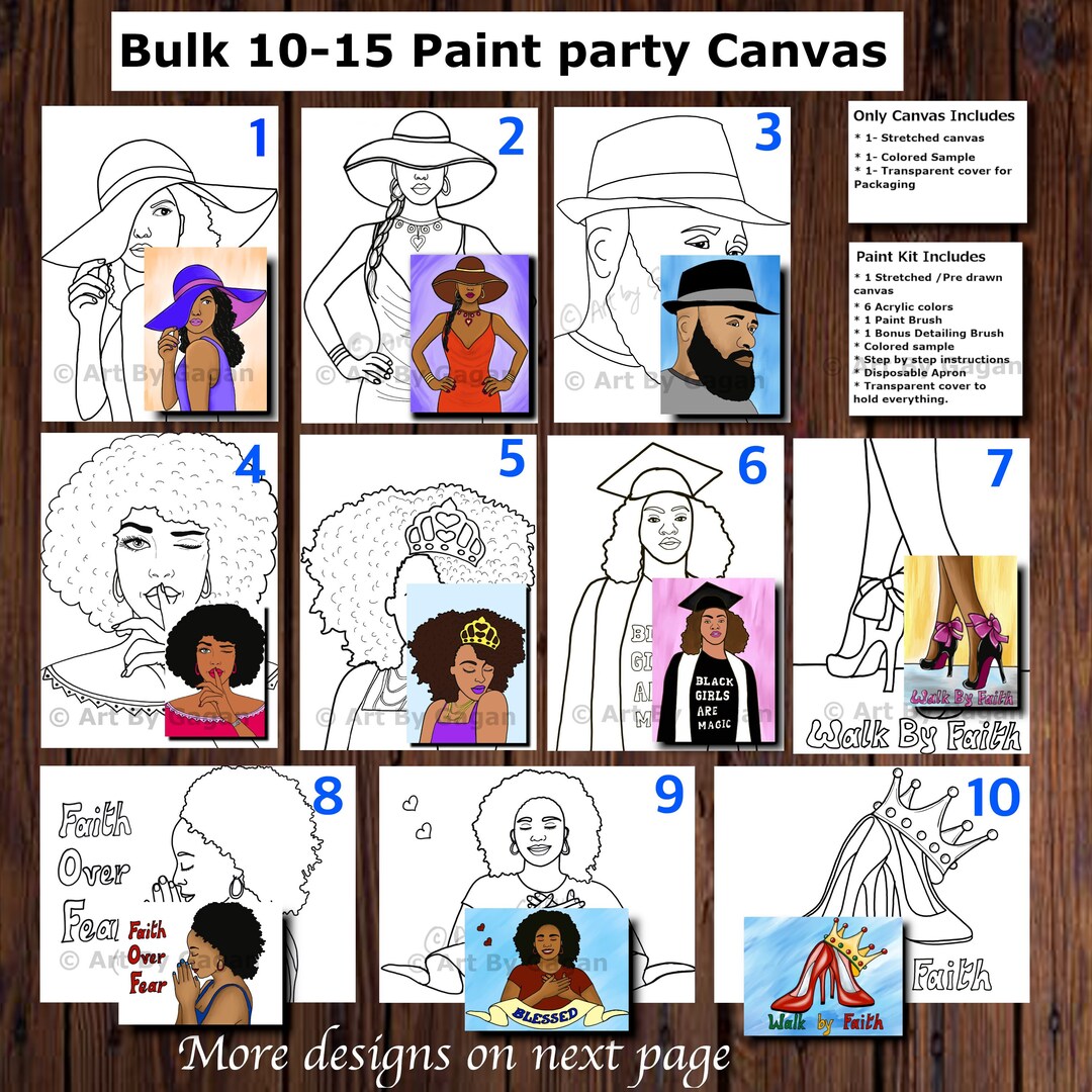 Bulk Order of 1015 Canvases,pre Drawn/outlined/sketched Canvas,teen