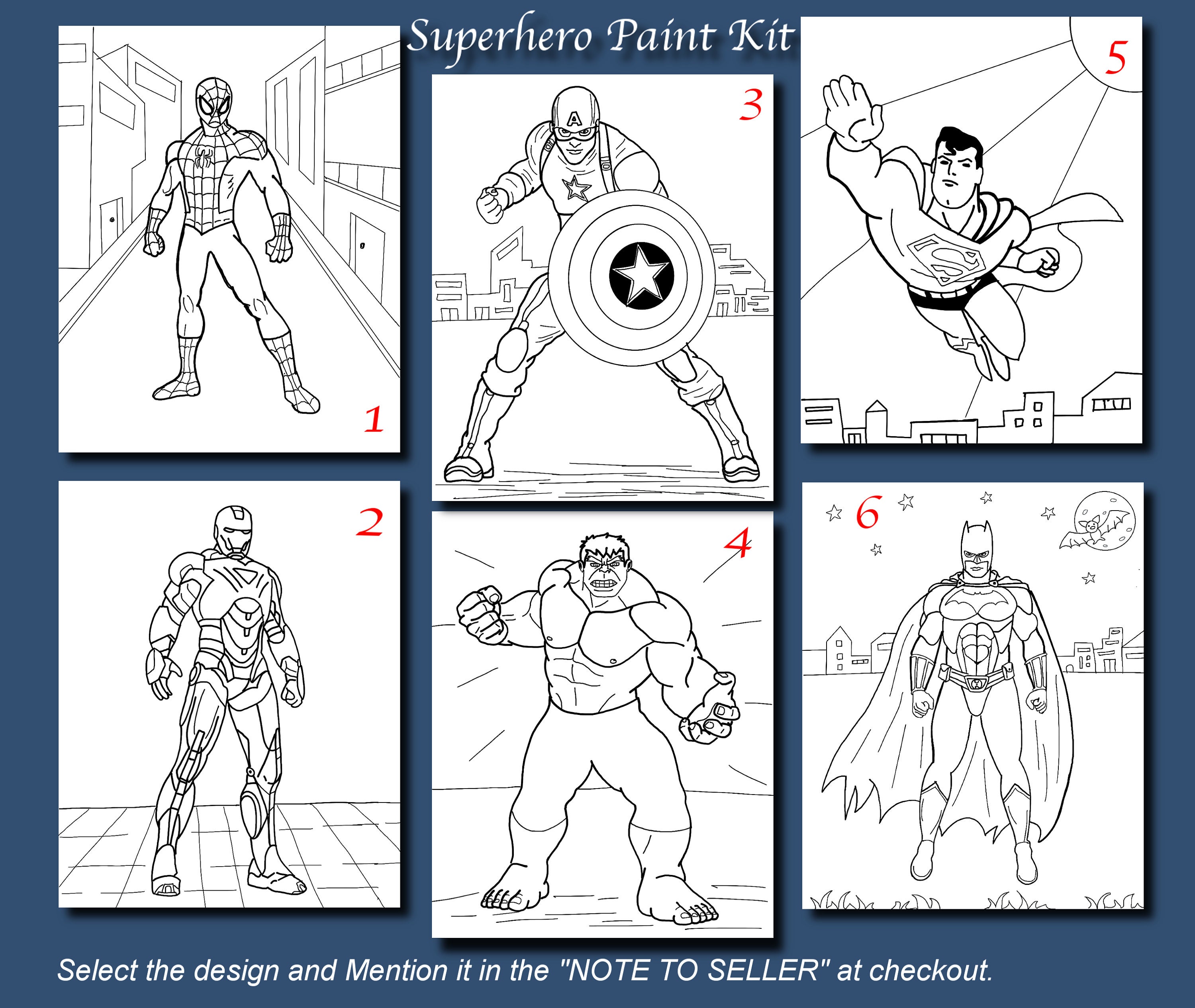 Paint your own superheroDIY Painting KitSuperhero paint Etsy