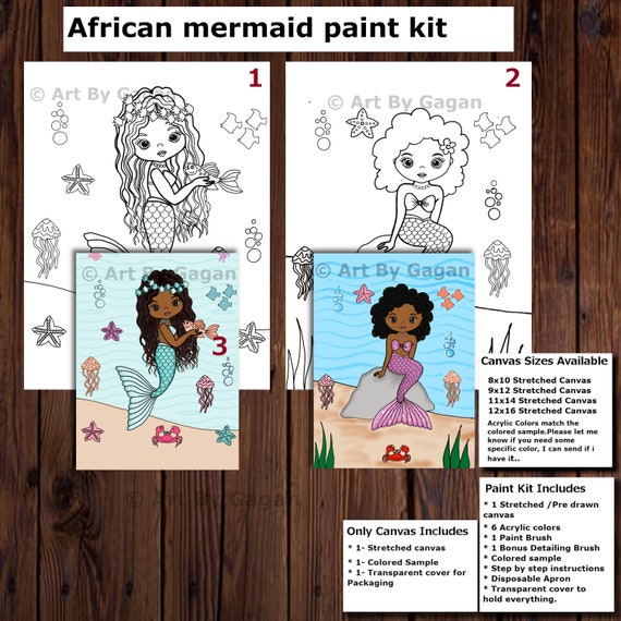 Bulk Order of 10-15 Canvases,pre Drawn/outlined/sketched Canvas,teen/adult  Painting Kit,african/american/caucasian Lady,paint and Sip 