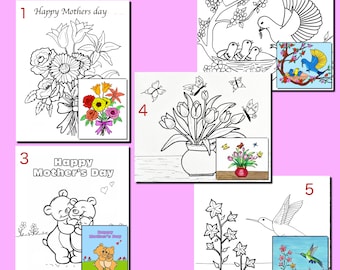 Pre-Drawn Tulip Canvas Paint Kit, DIY Art Party