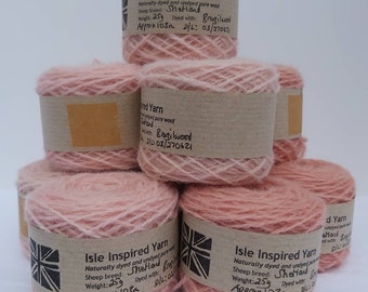 Brazilwood naturally dyed Shetland wool, ideal for Fairisle knitting and other colour work. Available in 25g balls.