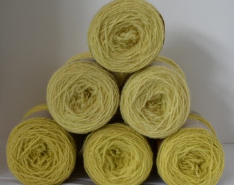 Weld naturally dyed Shetland wool, ideal for Fairisle knitting and other colour work. Available in 25g balls.