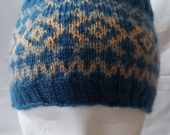 Keep out the cold this winter with a hand knitted Isle Inspired headband. Made from blue faced Leicester yarn with natural dyes. Adult size.