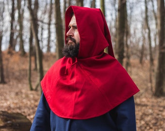 Historical Accurate Early medieval viking hood from Haithabu- warm woolen hood for Hedeby Mevieval Reenactment