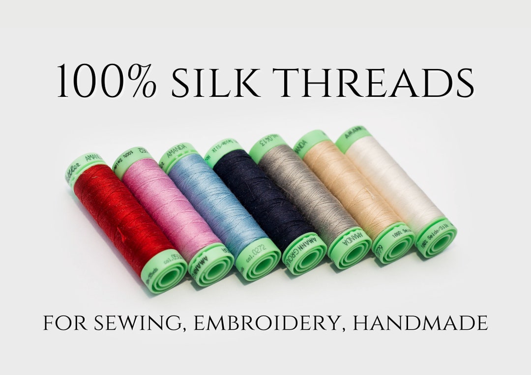 Silk Thread for Hand Sewing, Embroidery and Handmade, Many Colors 100