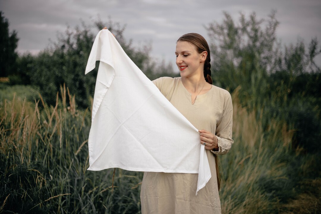 Triangular Historical Linen Scarf Kerchief for Slavic Vikings Etsy