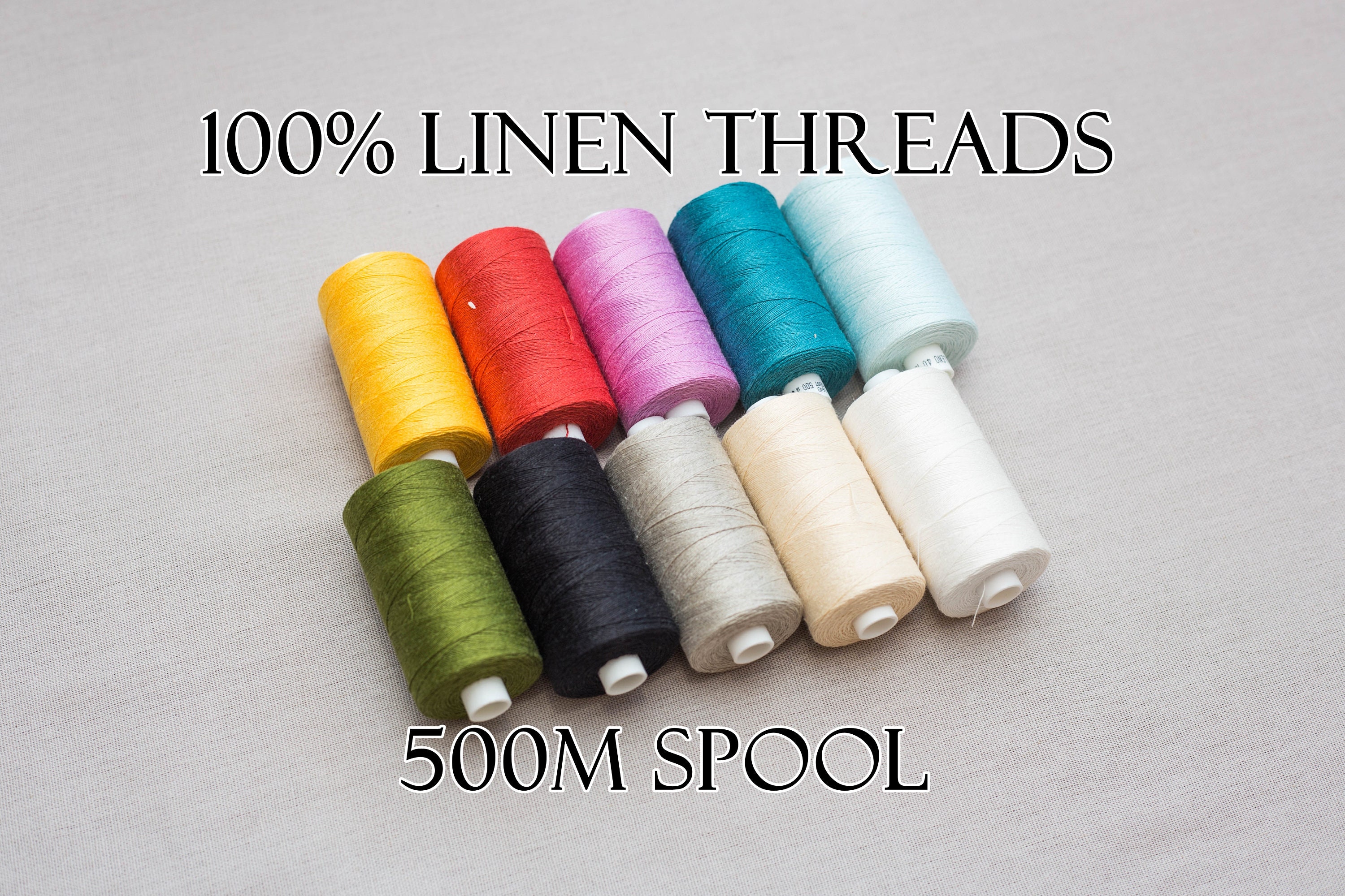 NATURAL Linen Thread, Unwaxed Grey Linen String , Warp Thread