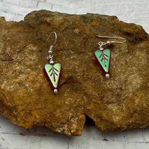 Czech Glass Heart Earrings