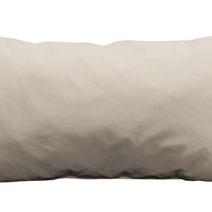 May include: A plain white pillow with a smooth, slightly wrinkled surface.