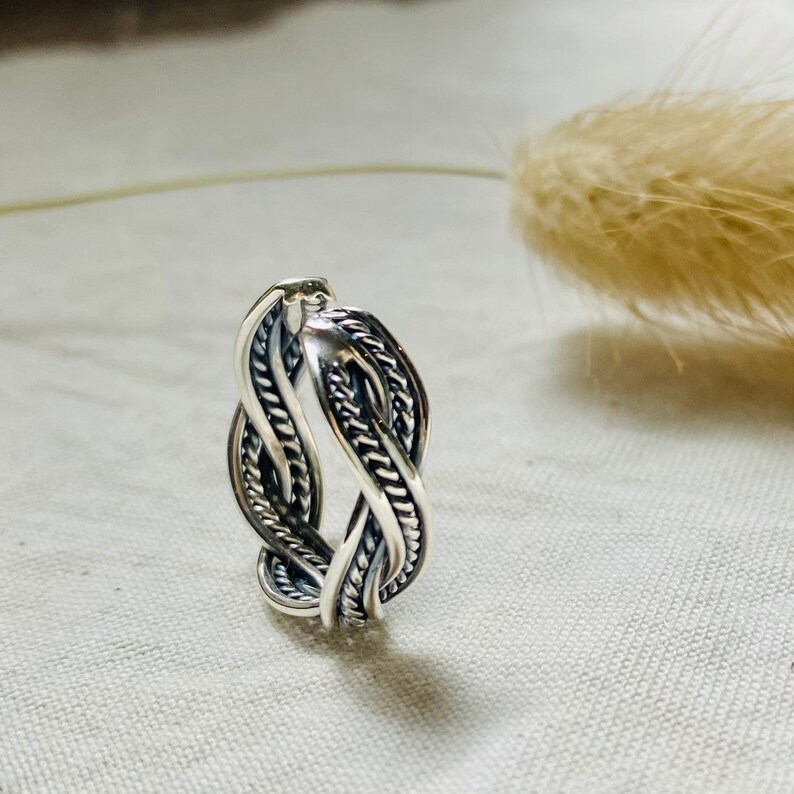 Sterling Silver Twisted Toe Rings For Women Adjustable & Comfortable To Wear image 2