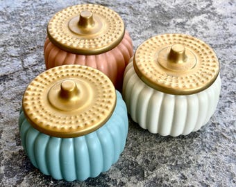 Fall Ceramic Pumpkin Candle