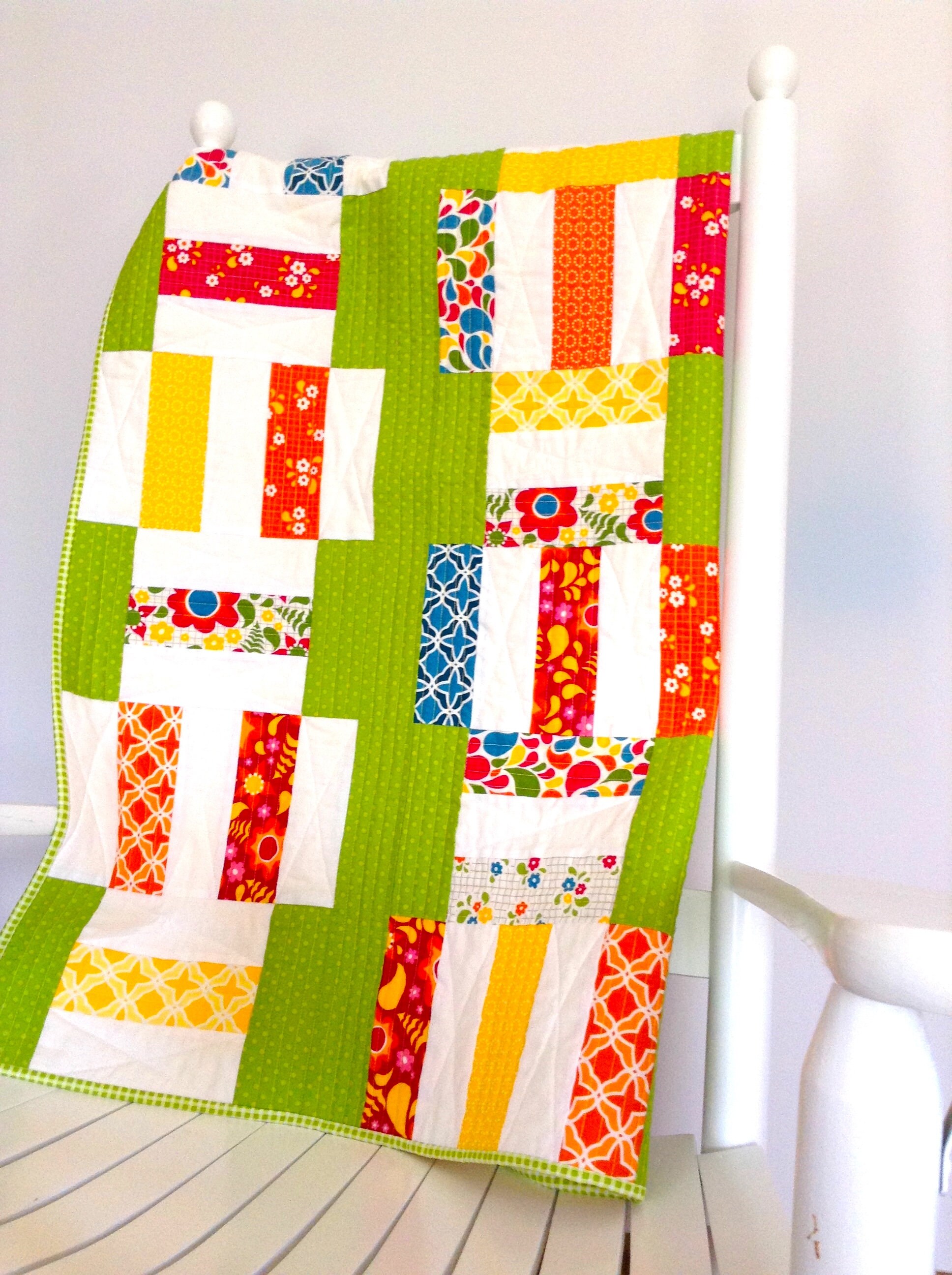 Pdf Baby Quilt Pattern..quick and Easy..jelly Roll/ Fat Quarters