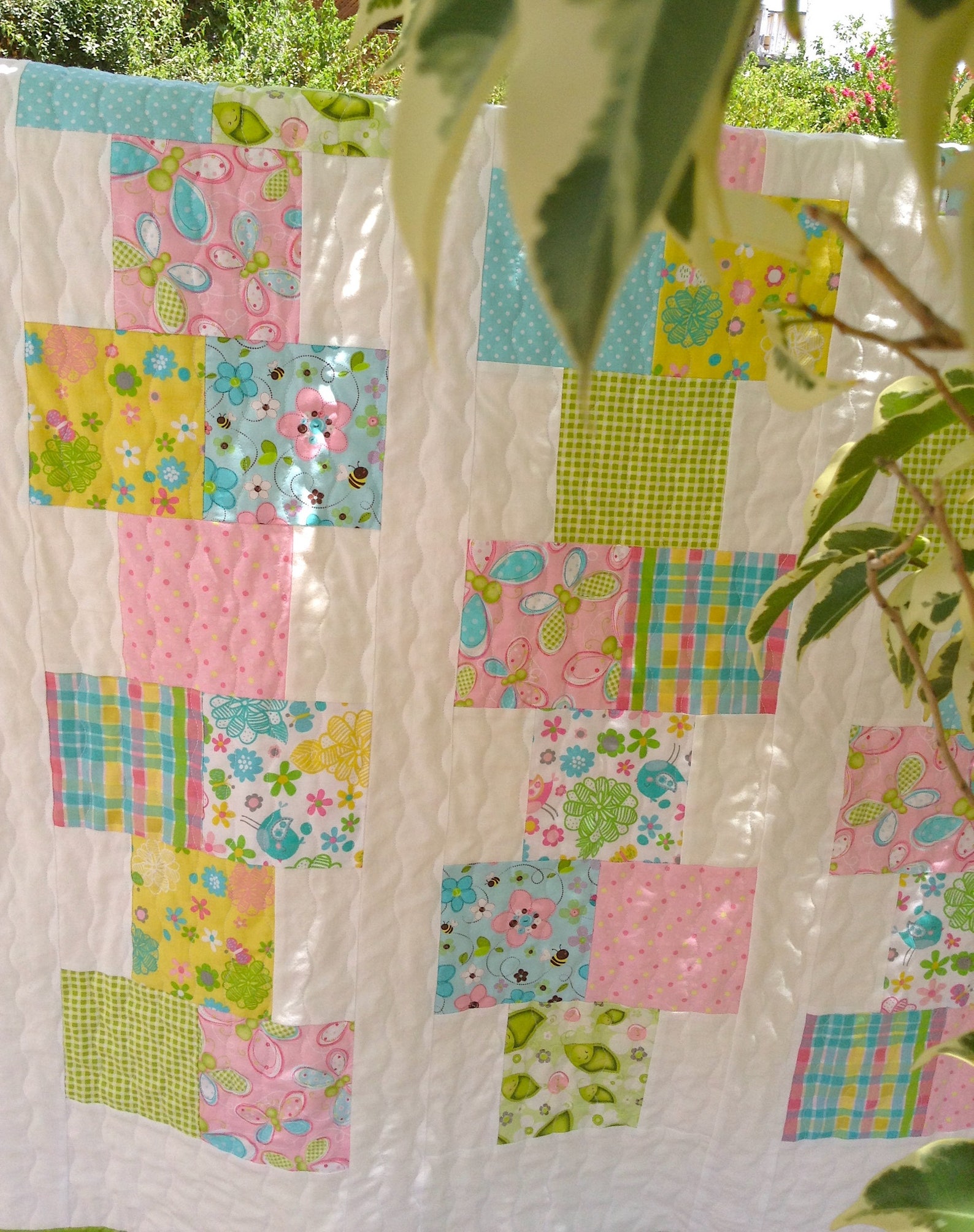 Pdf Baby Quilt Pattern...quick and Easy...hopscotch... Charm Etsy