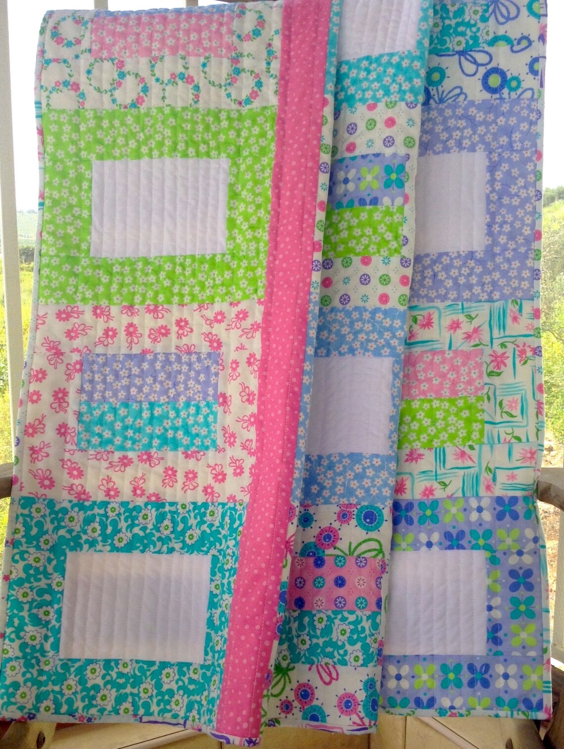 Pdf Baby Quilt Pattern... Easy Quilt Pattern...shabby Etsy
