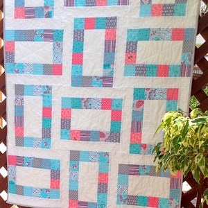 pdf baby quilt pattern..easy quilt pattern..jelly roll quilt..fat quarters quilt.. scrap quilt..Jitterbug..modern quilt..beginners quilt