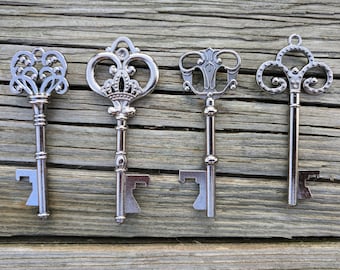 Halloween Wedding Decor Favors, Thanksgiving Wedding, Gray Wedding Party Favors, Black Keys, FREE Tags & Twine!!