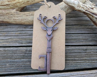 The Hunt is Over, Camo Wedding, Country Wedding Favors, Hunting Wedding, Camouflage Wedding, Woodsy Wedding, Deer Bottle Opener, FREE Tags!!