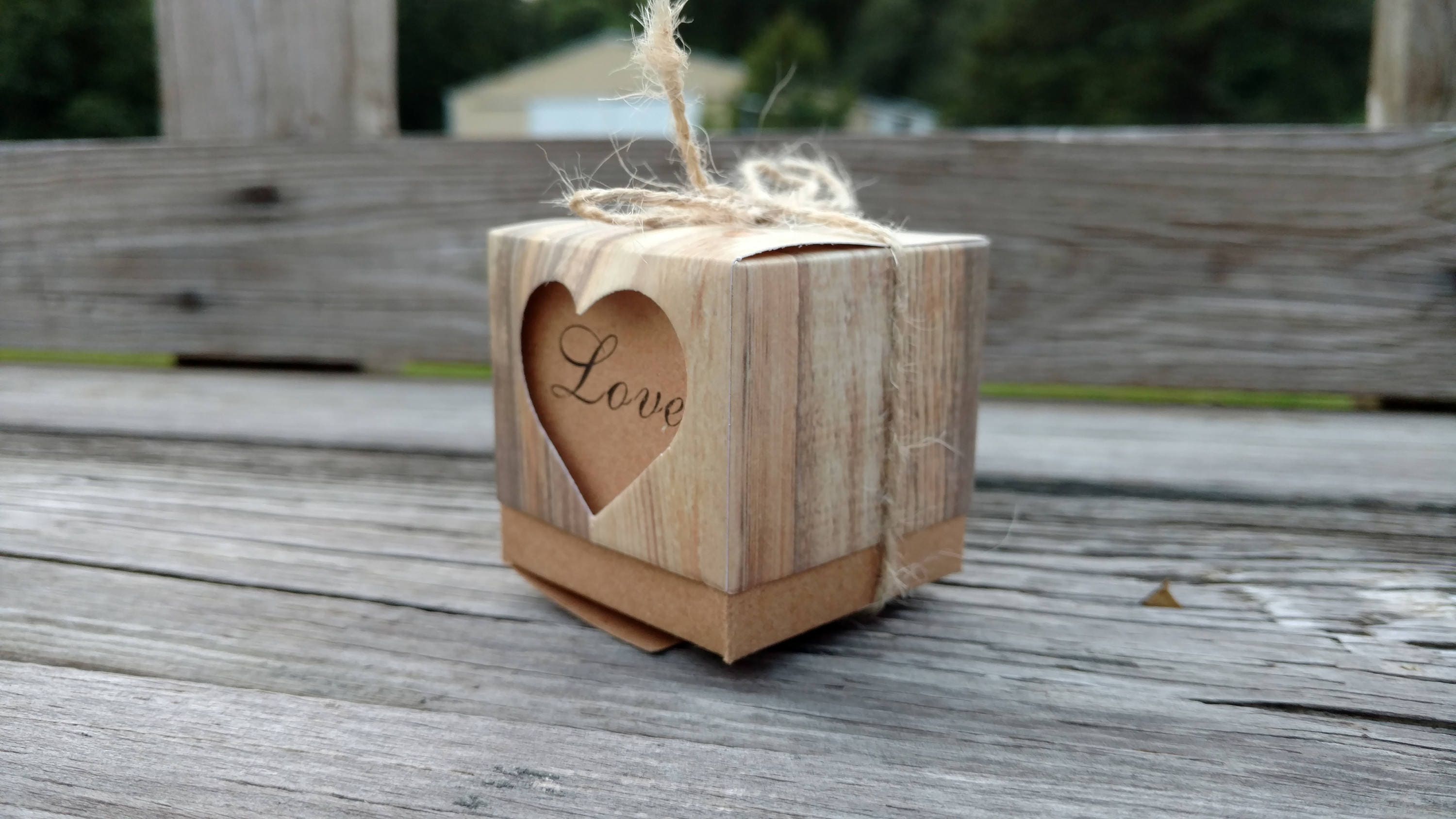 Rustic Wedding Favor Boxes Rustic Candy Box Rustic Wedding Etsy