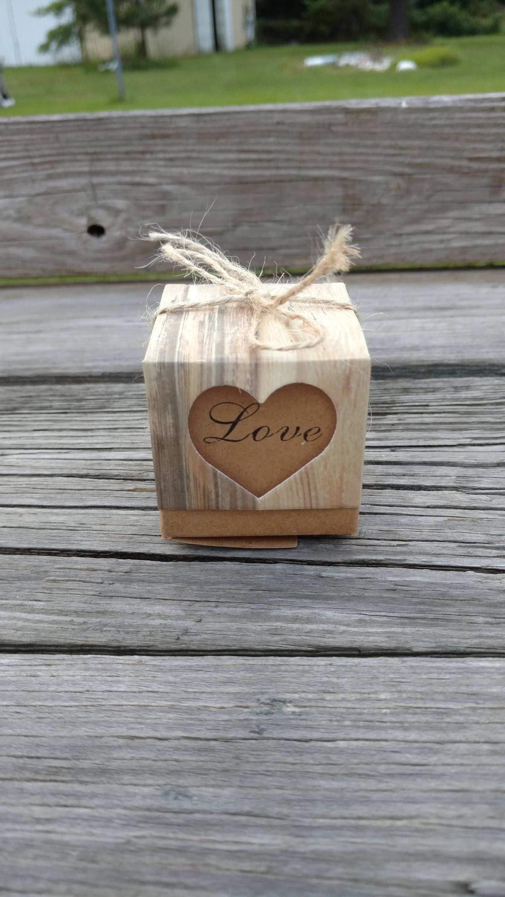 Rustic Wedding Favor Boxes Rustic Candy Box Rustic Wedding Etsy