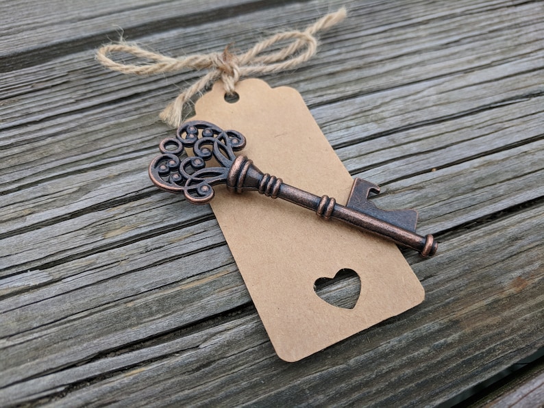 25 Skeleton Key Bottle Openers Wedding Favor Rustic Etsy
