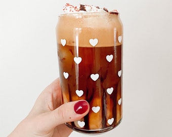 Heart Pattern Beer Can Glass | Valentine's Day can glass, Valentine's gifts, Valentine's Day glassware