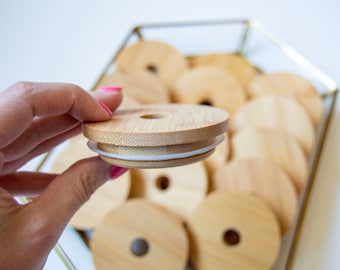 Bamboo Lid for Can Cups