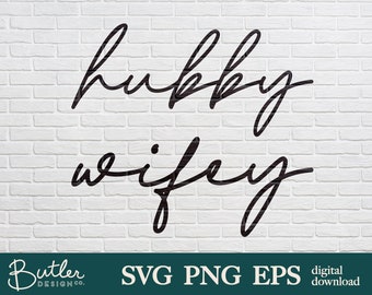 Manlief + Wifey SVG, PNG, EPS | Digitale download cut-bestand voor crafting