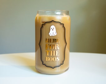 Ghost Beer Can Glass: Spooky Season 16oz Glassware