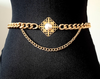 小物 NICKEL FREE DROP PEARL CHAIN BELT NICKEL FREE DROP PEARL CHAIN BELT