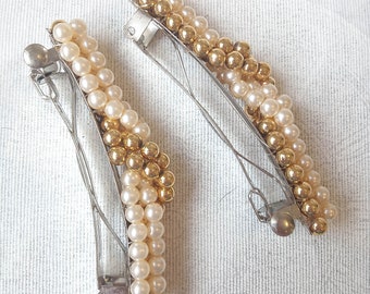 NOS Vintage Pearl Hair Clip, Unworn Handmade Vintage 90s  display picture 1