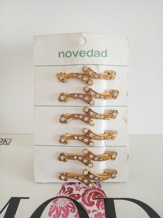 80s victorian edwardian bobby pins, NEVER USED go… - image 6