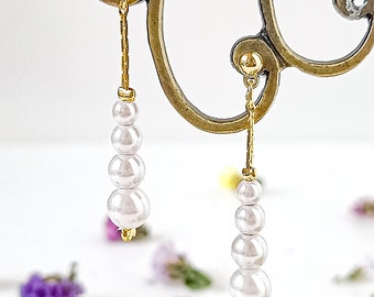 Boucles D'oreilles Clips Vintage Années 70/80 - Perles Plastique Multicolores - Métal Inconnu - Occasion