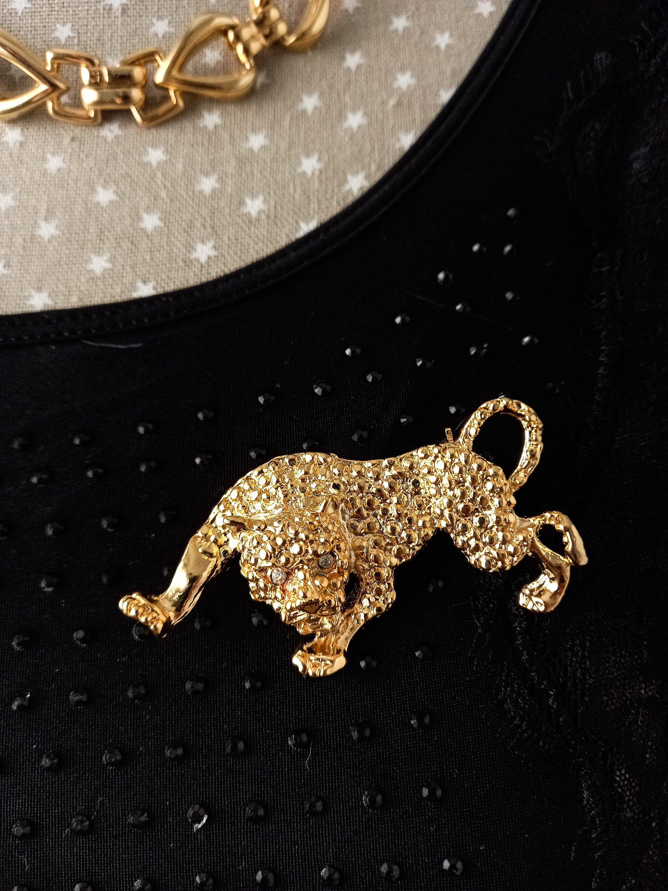 UNUSED Vintage Gold Panther Brooch or Silver Panther Brooch Etsy