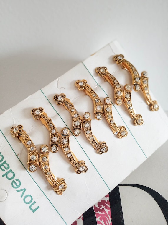 80s victorian edwardian bobby pins, NEVER USED go… - image 7