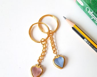 Porte-clés Vintage Plaqué Or Avec Cœur – Nouveau, Parfait Cadeau