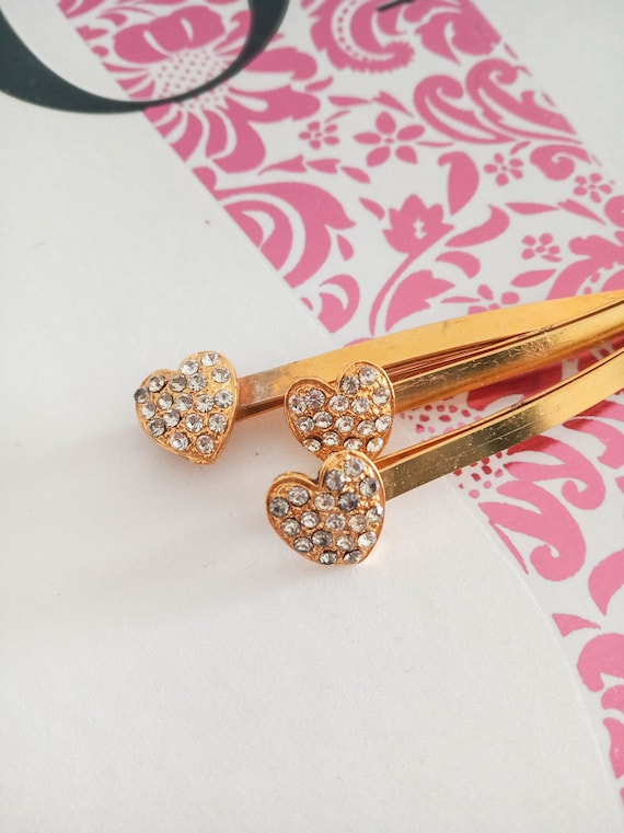 80s victorian edwardian bobby pins, NEVER USED go… - image 1