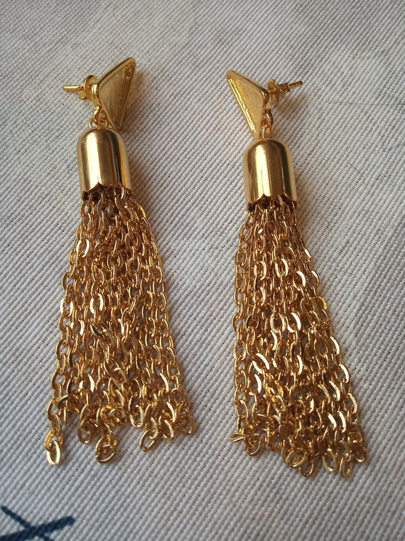 versace tassel earrings