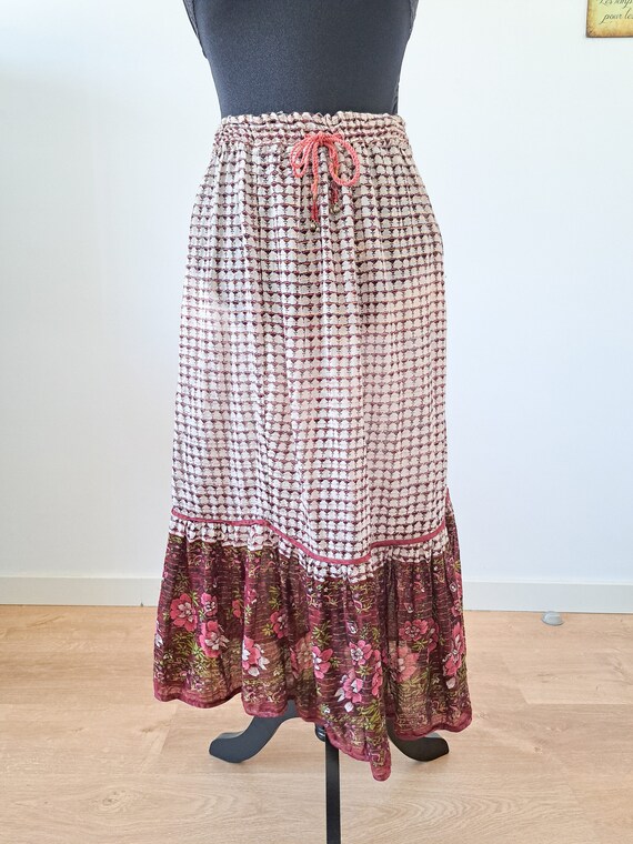 Cotton gauze bohemian skirt, indian boho skirt, f… - image 6