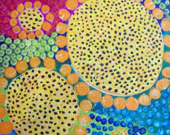 Flower painting, Dot painting, Aboriginal style art, Floral painting, Tiny house art, Diane Marie, Madislandartist,