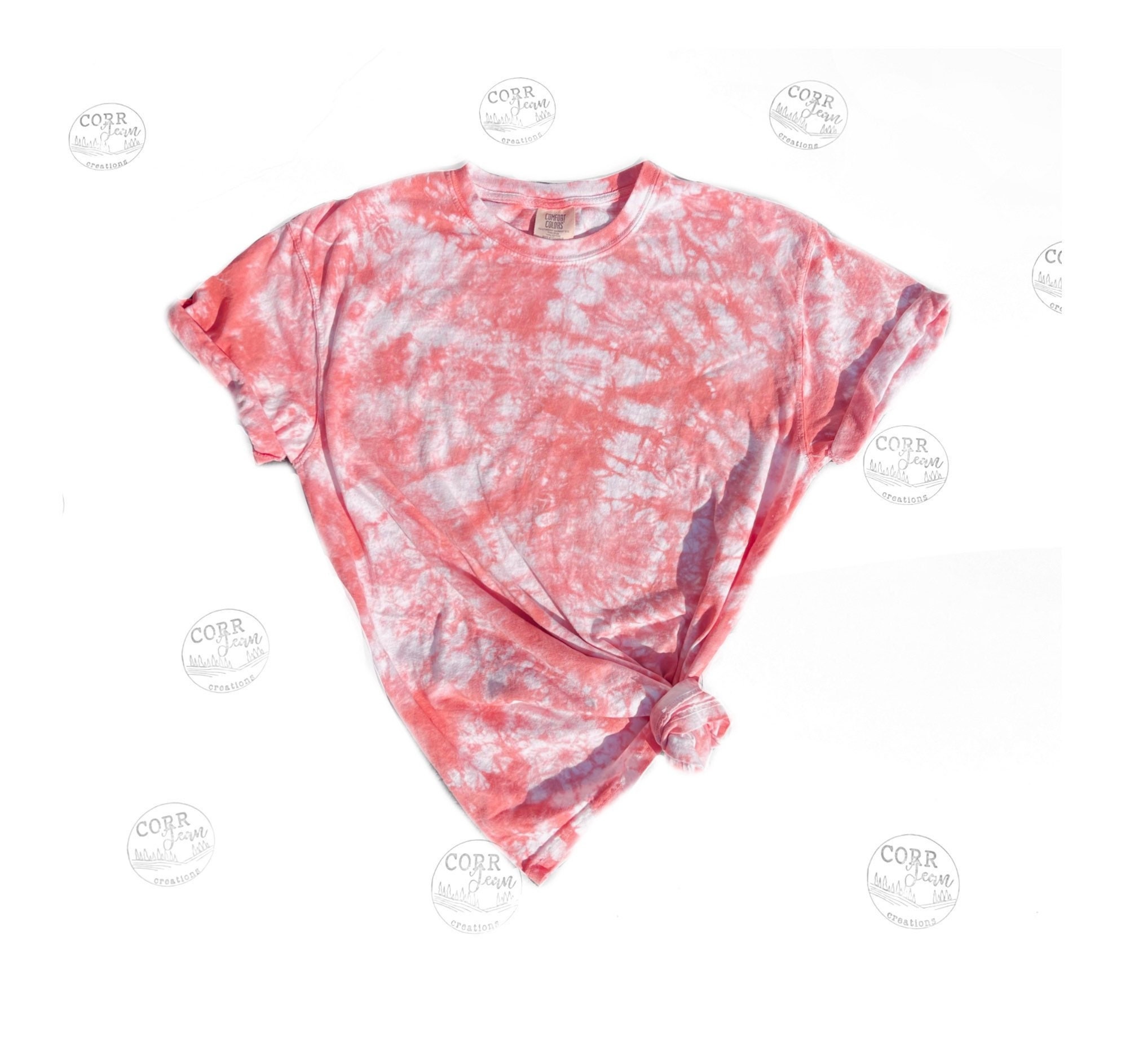 Comfort Colors TIE DYE Coral/pink - Etsy